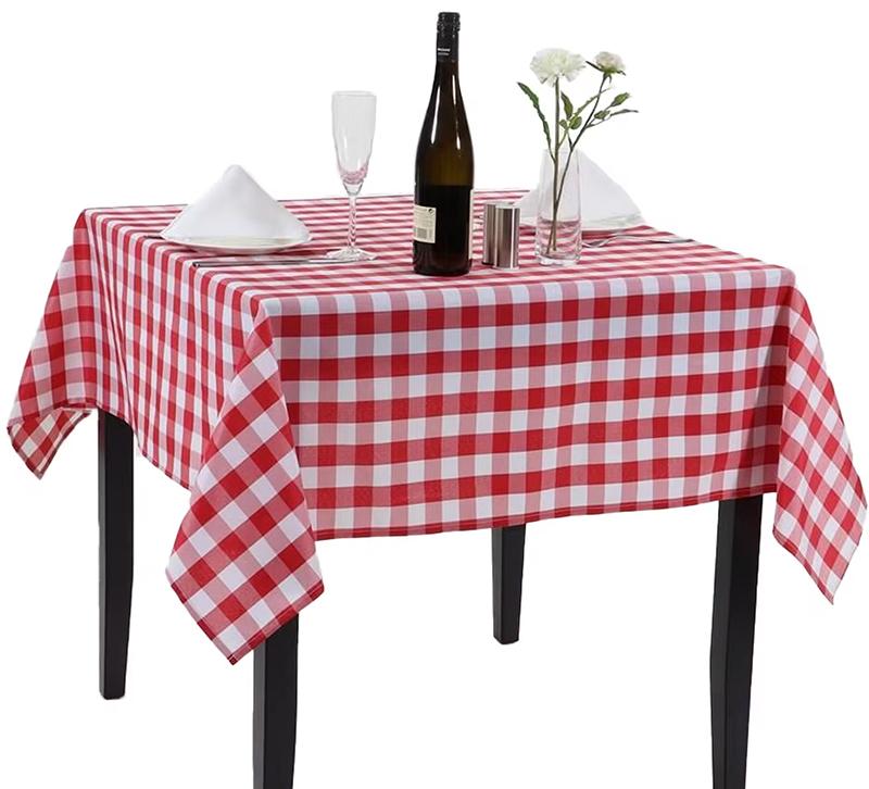 Red Italian Check Tablecloth 140X140Cm Italian Parisian Check Red And White