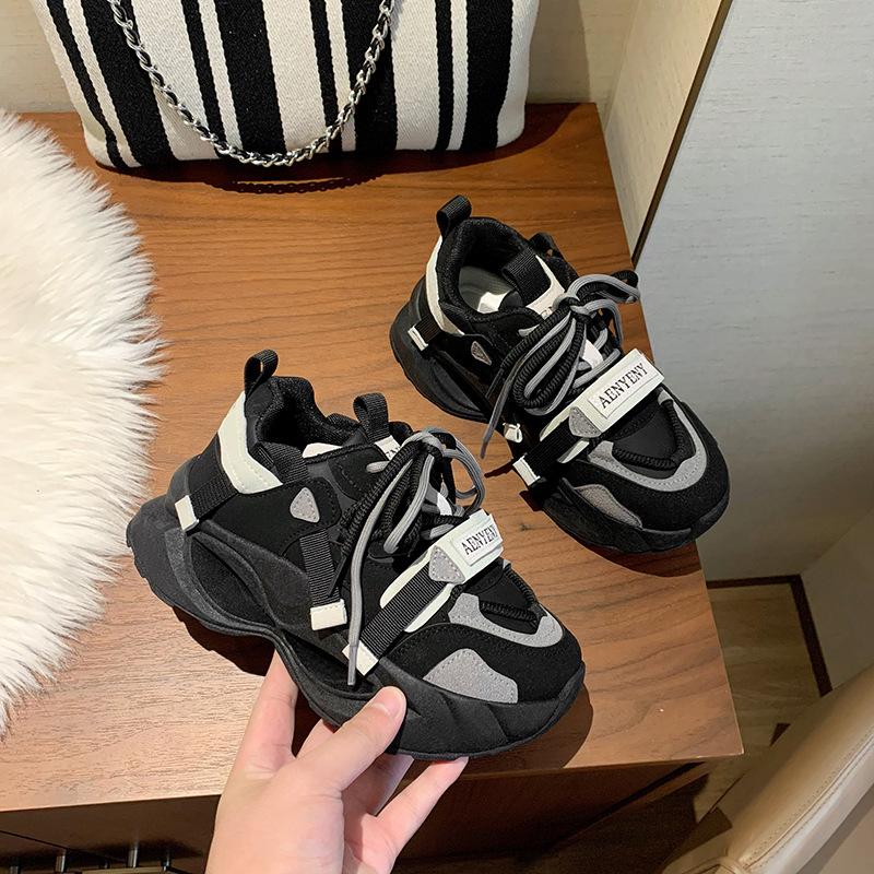 Autumn Women Shoes Chunky Sneakers Girl Sport Style Platform Shoes Thick-soled Dad Shoes