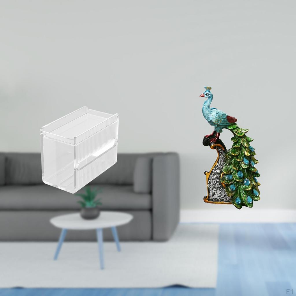 Modern Acrylic Toilet Paper Dispenser And Elegant Peacock Sculpture Collection for Stylish Bedroom