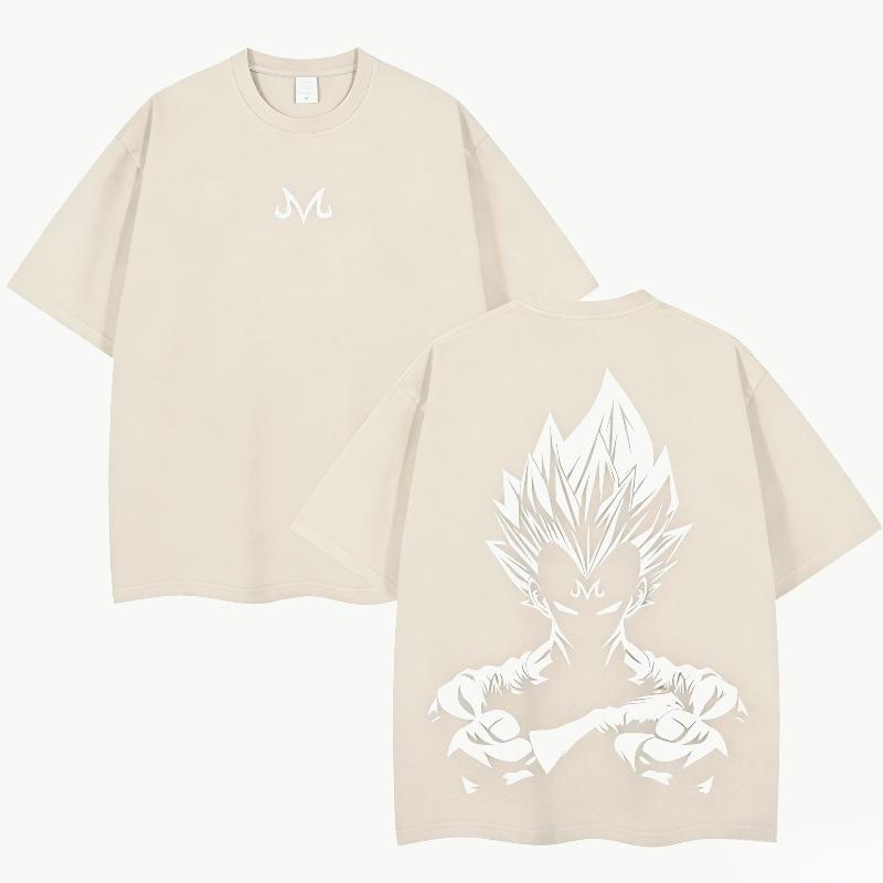 Zomer Dragon Ball Z T-shirt Unisex Majin Vegeta Grafisch Korte Mouw Oversized Streetwear Losse Pasvorm Japanse Anime Fan Tee