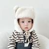 Lammfell Kinder Gehörschutz Bombermütze Winter Baby Mützen Kinder Winddicht Warm Kopfbedeckung Mütze 0-12M Säugling Ohrenschützer Mütze
