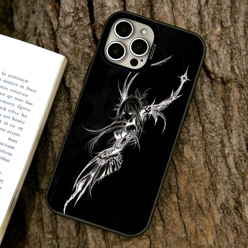 Art Black Angels and Demons Phone Case For iPhone 17,16,15,14,13,12,11 Plus,Pro Max,XS,Colorful Silver Phone Case Funda Cover