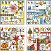 14CT Stamped Artwork DIY Four Seasons Printed Cross Stitch Kits for Home Decor