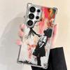 B-Banksy Art Graffiti Artist Plating Phone Case For Samsung Galaxy S24 S25 FE S26 Edge S23 Ultra S22 S21 Plus S20 Anti-Fall Aira