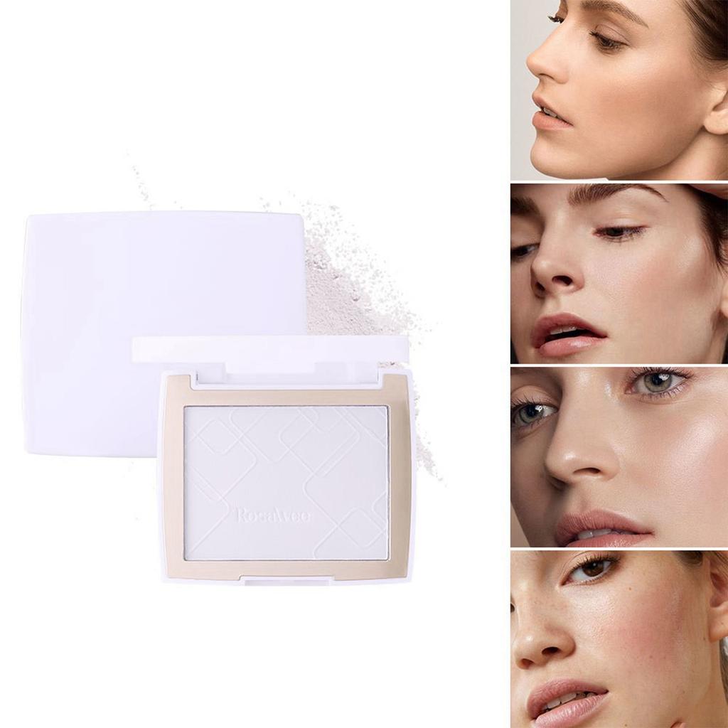 Long-lasting Powder Cake Natural Makeup Setting Square Box Loose Powder Makeup.