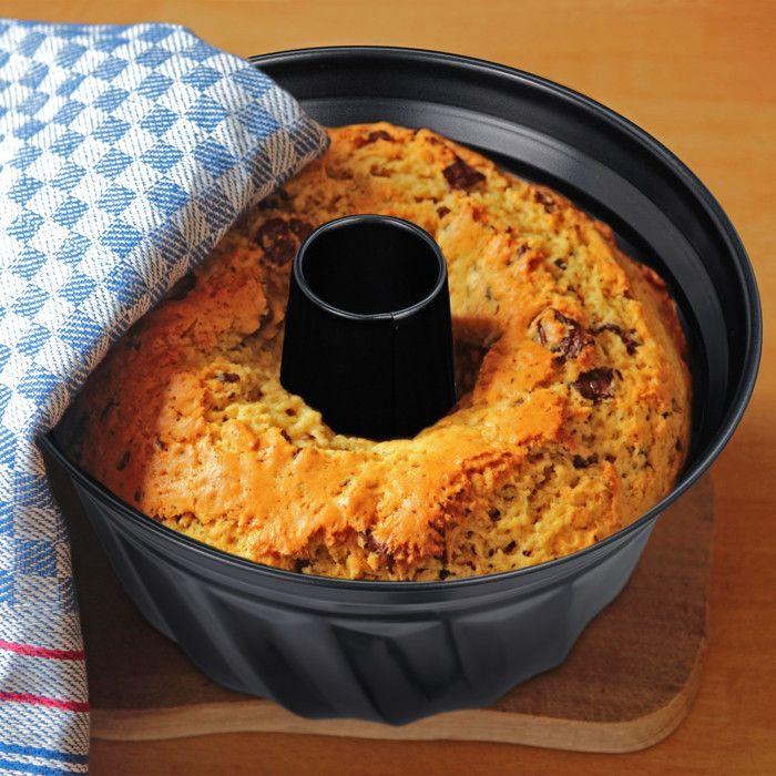 Relaxdays Moule À Gâteaux Savarin Kouglof, Ø 25 Cm, Acier Au Carbone, Antiadhésif, Résistant Chaleur Professionnel, Noir