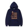 Funny Tung Tung Tung Sahur Italian Brainrot Meme Hoodie Unisex Humor Long Sleeve Hoodies Men Casual Hip Hop Oversized Sweatshirt
