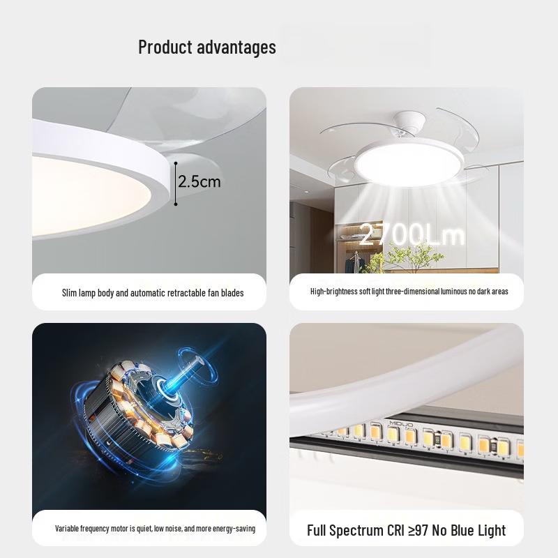 Nu Feng Full Spectrum LED Ceiling Fan with Light