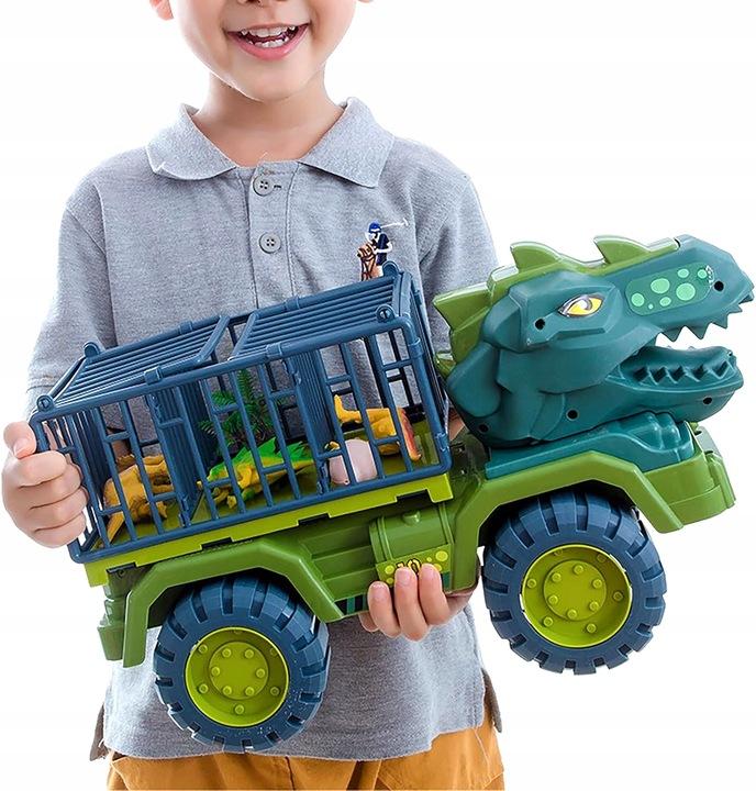 Duża Ciężąrówka Dinozaur Samochód T-Rex Tir Dinozaury Transport