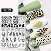 NICOLE DIARY Leopard Flower Nail Stamping Plate Image Transfer Template Geometry Leaf Stainless Steel Stencil Nail Printing Tool