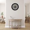 Stylové nástěnné hodiny s čísly/Velké hodiny a nástěnná ozdoba/Kovové venkovní nástěnné hodiny do ložnice, kanceláře - Černé