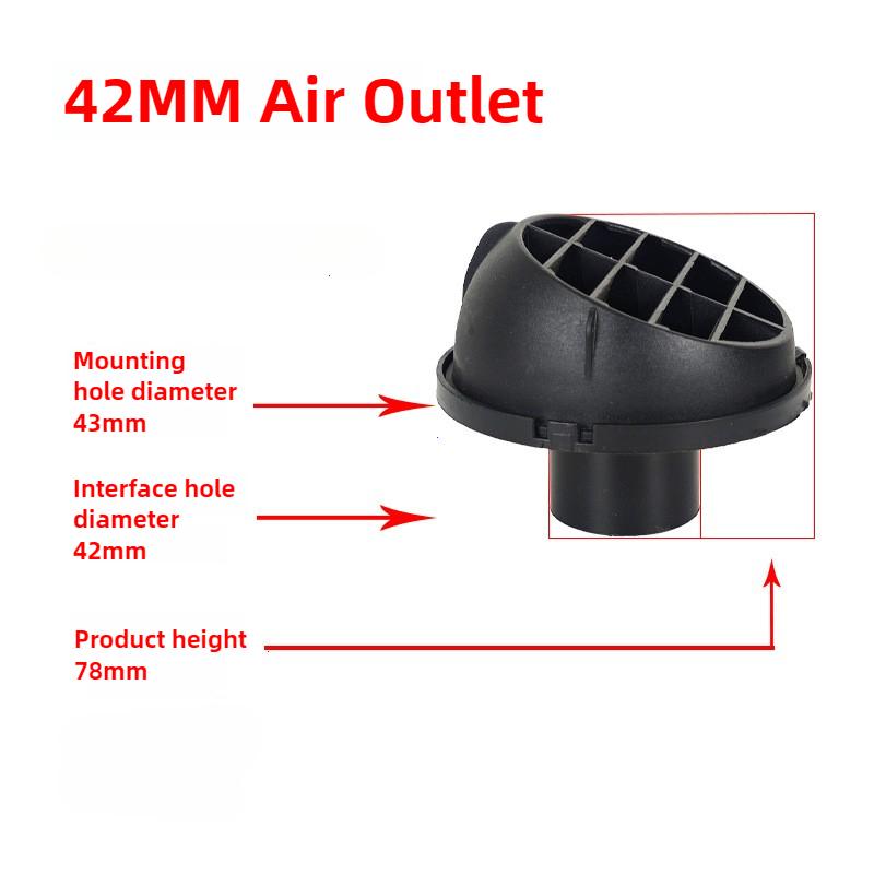 Air Vent Outlet 42/60/75mm Diesel Heater Vent Outlet Diesel Parking Heater Ducting Warm for Webasto Diesel Parking Heater