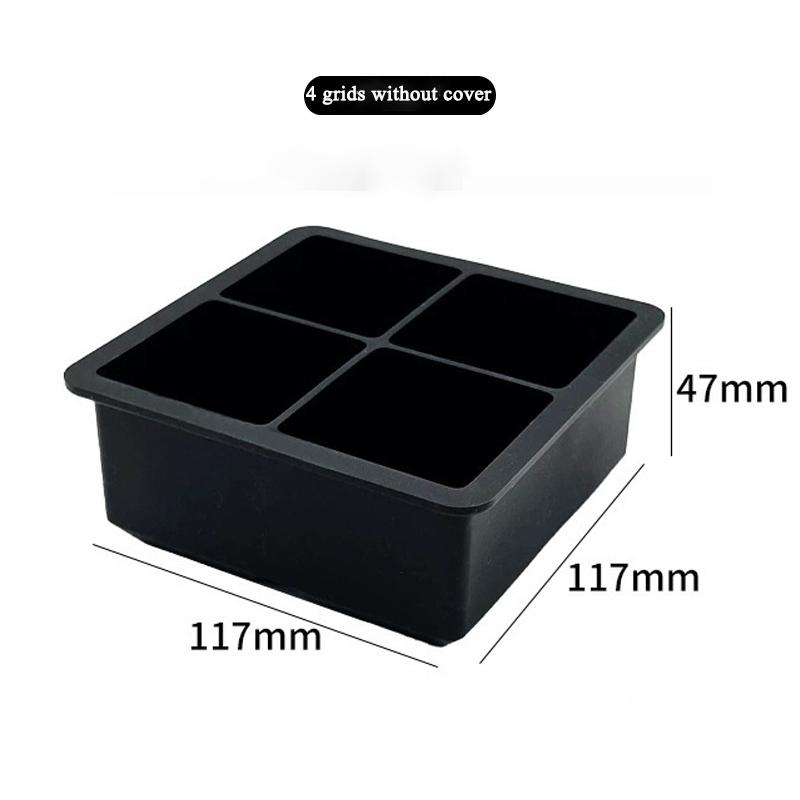 4/6/8/15Grids Silicone Ice Cube Molds Spherical Ice Molds Reusable Whiskey Ice Cube Molds Cocktail Freezer DIY Homemade Barware
