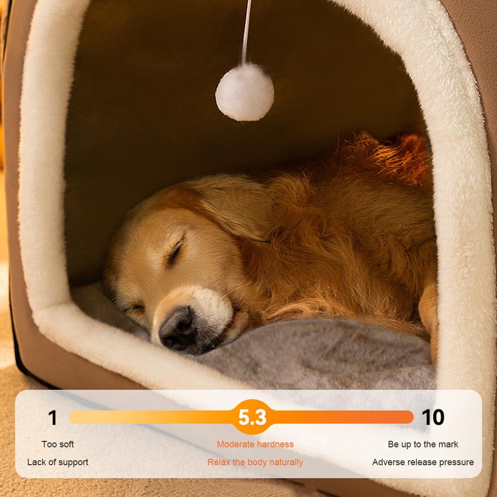 Katzenbett für den Innenbereich Höhlenbetten Weiches Katzenhaus Katzenzelt mit abnehmbarem waschbarem gepolstertem Kissen Möbel für mittelgroße Haustiere Hunde Katzen