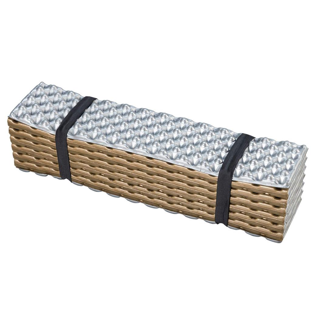 BUNDOK Folding Mat EX Brown Foam Aluminum Film Heat Retention (BD-535B)