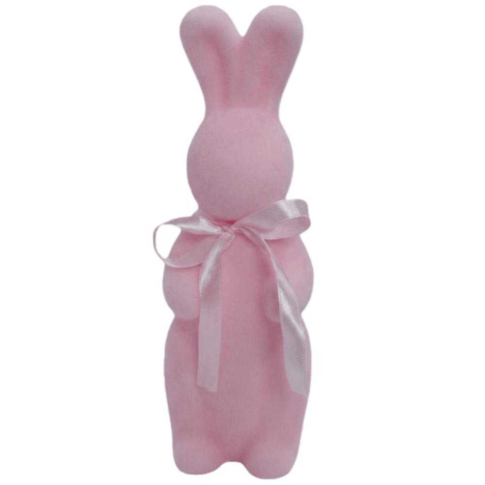 Easter Bunny Flocked Easter Bunny Decor Easter Decor Flocked Foam Rabbit Easter Centerpiece розовый