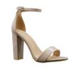 Where's That From Womens/Ladies Patent Leather Strappy Block Heel Court Shoes