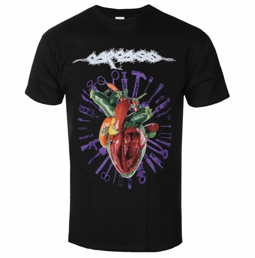 Carcass Heartwork Death‑metal Band Double‑sided Graphic Short Sleeve Top Men Women Centipede Monster Peace‑sign Logo