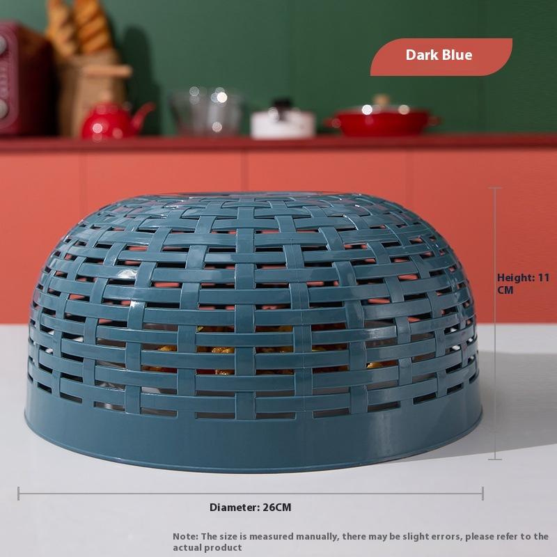 

Dustproof Food Covers Plastic Reusable Household Kitchen Buffet Party Practical Fruit Basket Bowl Tent Cover темно-синий
