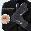 Thickened Plush Touch Screen Gloves Cold Proof Driving Gloves Fashion Knitted Gloves  Men