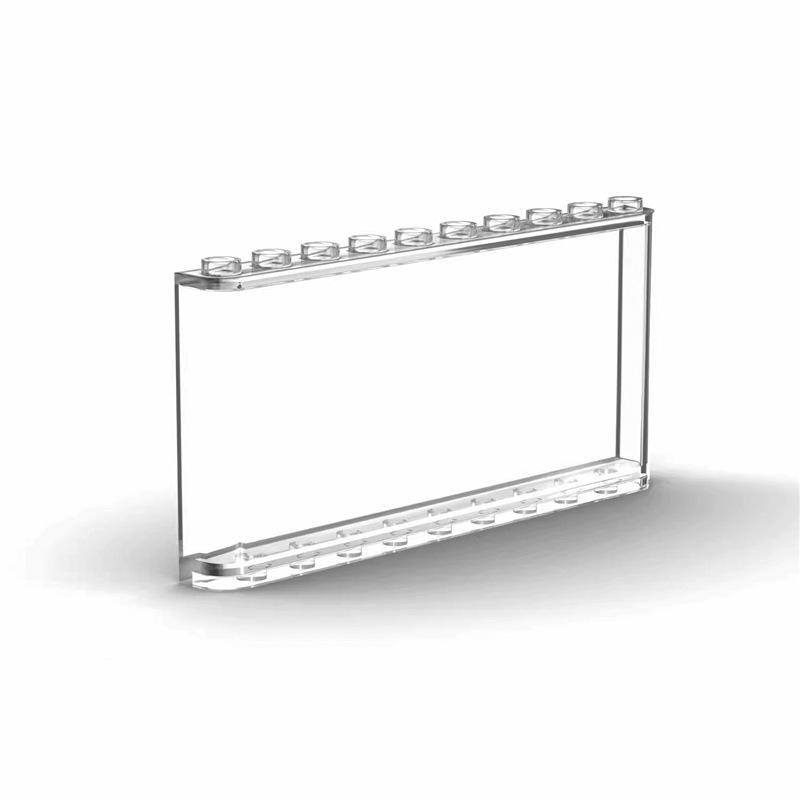 50g Mini MOC Building Blocks 65735: Interlocking Glass Wall Panel Bricks 1X10X4 Compatible Standard