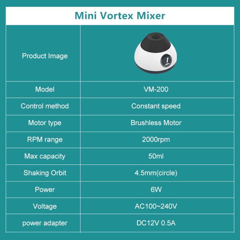 2000RPM Portable Laboratory Shaker Tattoo Pigment Nail Polish Liquid Ink Mixer Mini Vortex Mixer