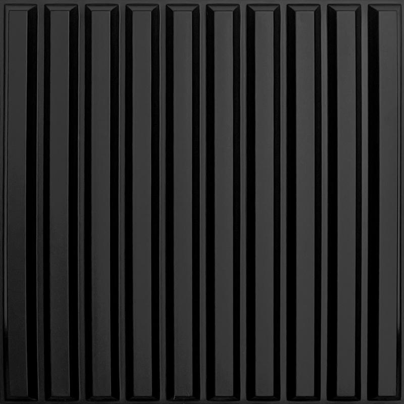 

12 шт. 3D рельефная стеновая панель ПВХ толщиной 0,8 см для декора стены в доме, отеле 30*30cm*12pcs чёрный