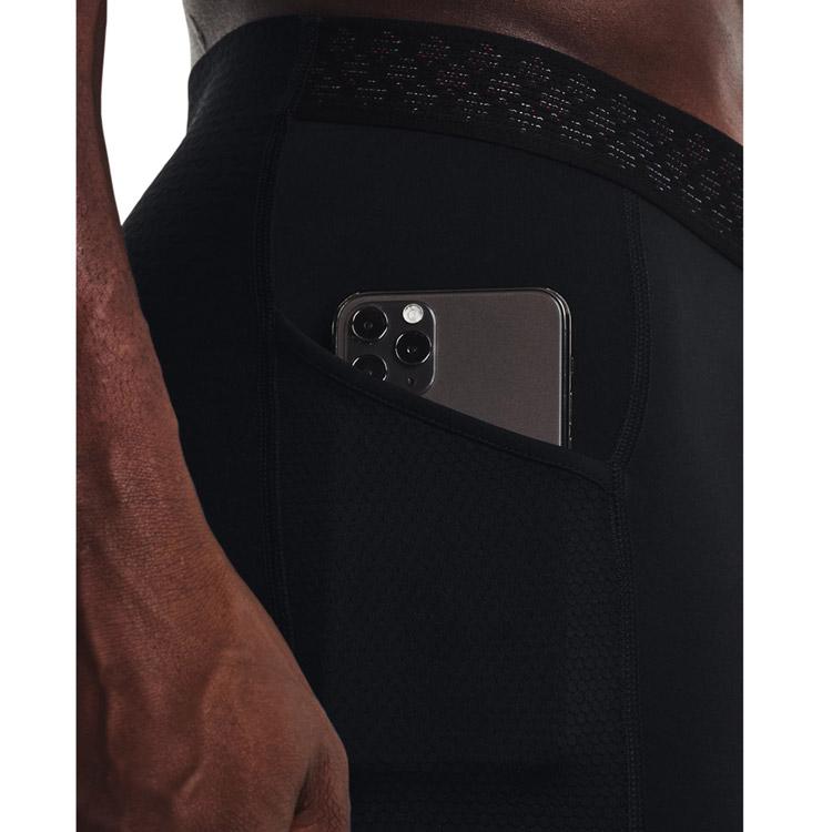 Under Armour Solid Color Compression Fitness Pants Men Bottoms Black 1370315-001