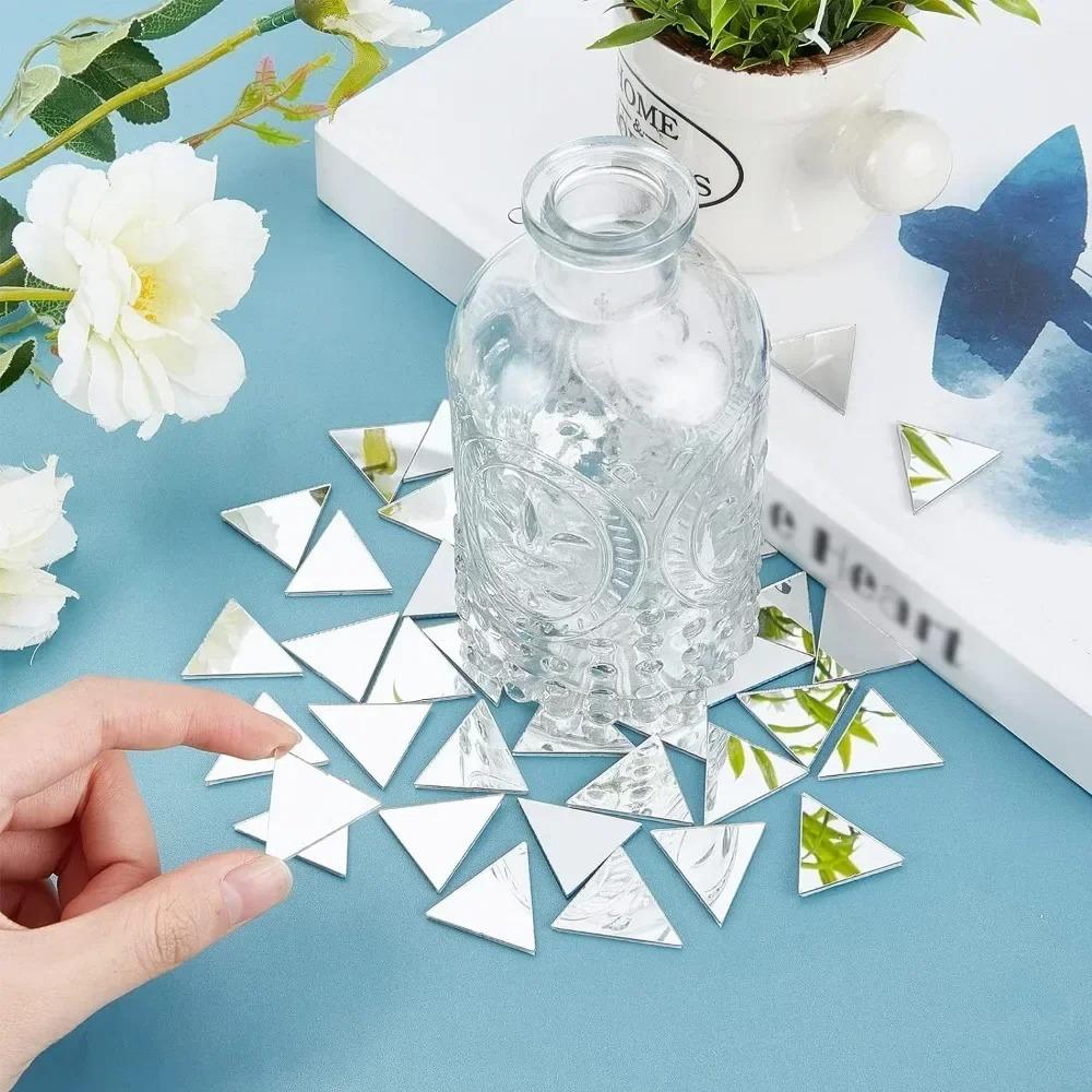 100pcs Leaf Acrylic Mirror Stickers - Decorative Self-Adhesive Decals for Windows & Home Decor