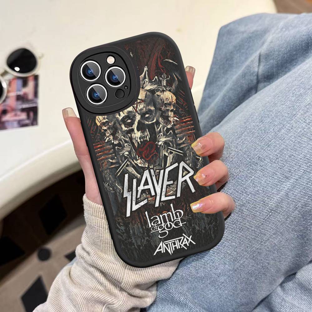 Slayer Heavy Metal Band Music Phone Cover For IPhone 11 12 13 14 15 16 Pro Max Mini Plus Soft Leather Case
