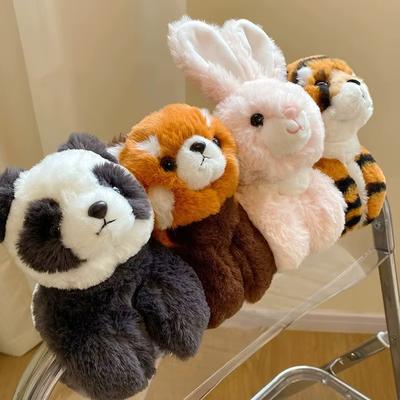 Animal Slap Snap Wrap Wristband Bracelet Bunny Panda Tiger Raccoon Plush Hand Ring Wristband Kids Toys Elegant Gift
