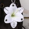 Creative Simulation Flower Bag Pendant Exquisite Phalaenopsis Orchid Lily Keychain Backpack Decoration Accessories Gifts