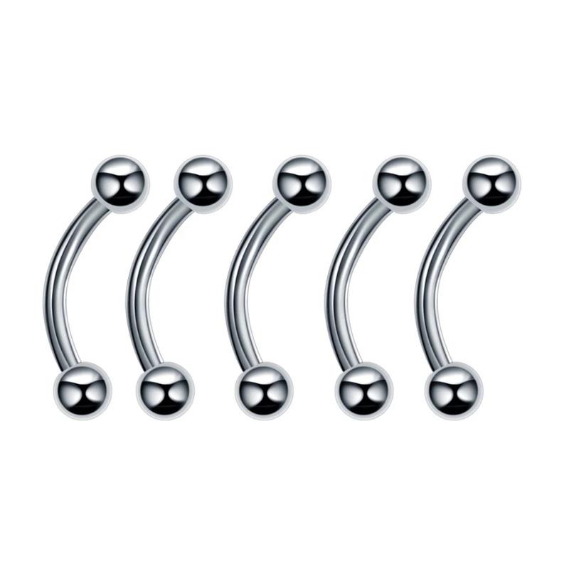 85PCS/Set Stainless Steel Eyebrow Bar Tongue Lip Nose Pircing Ear Studs Stainless Steel Mixed Body Jewelry Fashion Piercing Set