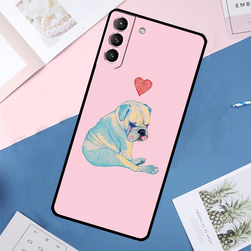 French Bulldog Case For Samsung Galaxy S24 Ultra S20 S21 S22 S23 S25 Ultra S9 S10 Plus S25 FE Back Cover