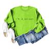 European and American Delight Long Sleeve Round Neck Hoodie 