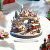 2D Acrylic Castle Snow House Pendant Wooden Christmas Hanging Ornament for Home Xmas Tree Party Decor Gifts