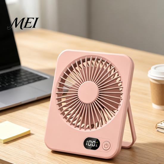 Small Personal Fan for Office Portable Desktop Fan, 5 Speed USB Rechargeable Mini Travel 180-degree Adjustable Cooling Home Dorm