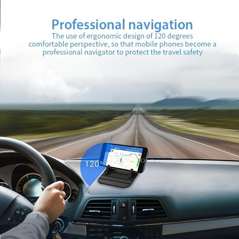1PC Silicone Car Dashboard Mobile Phone Holder - Anti-mobile, Multi-angle Navigation Seat
