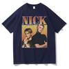 T-shirt Hip Hop Vintage Band Rock Backstreet Boys Nick Carter Stampa T-shirt Stampa Cotone T-shirt Casual Larga Oversize Unisex