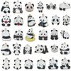30 Mixed Black & White Enamel Panda Charms for DIY Jewelry