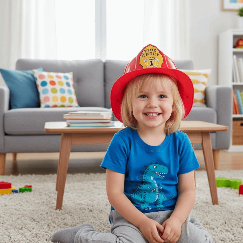 Fireman Hat Simulation Fireman Hat Makeup Toys Adjustable Fireman Safety Helmet Security Plastic Fireman Hat Toy Game Players