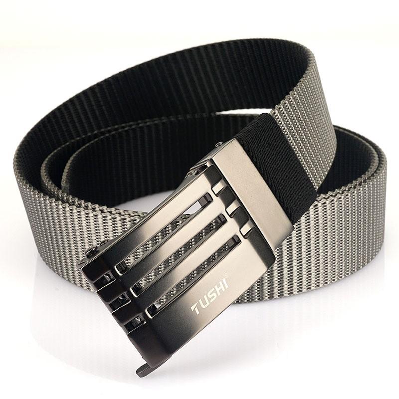 Belt Rotating Automatic Buckle Men's Waist Double-sided Color Nylon Canvas All-match Casual Trend Pants