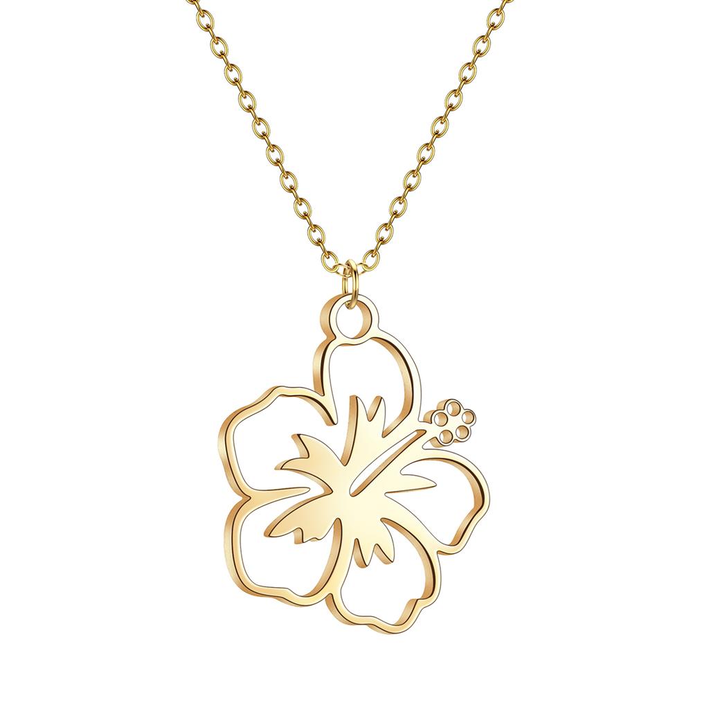 Kinitial Birth Flower Pendants Necklaces For Women Jewelry Ankh Cross Egyptian Leaves Moon Sun Butterfly Chain Choker Collares