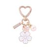 Charming Two Tone Flower Initial Pearls Keychain Key Rings Pendant Charm Adds Personality to Bags, Keys, and More