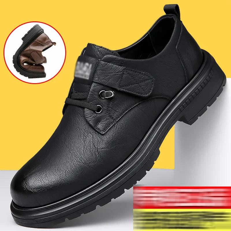 Men's 2025 spring breathable British style casual leather shoes retro big head leather shoes Martin boots tooling casual leather shoes