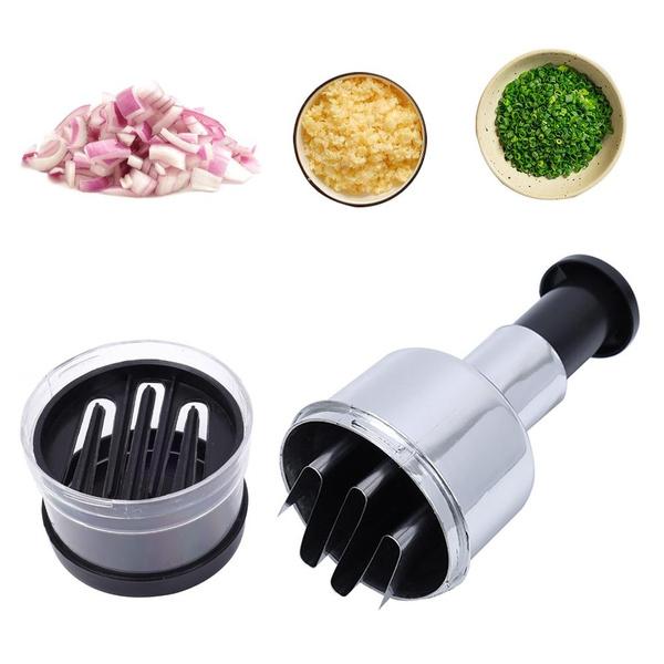 1Pcs Stainless Steel Onion Press Chopper Hand Vegetable Chopper Stainless Steel Manual Food Chopper for Kitchen Tools