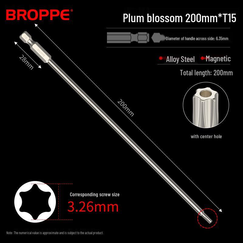 Plum Blossom Magnetic Drill and Screwdriver Bit Set