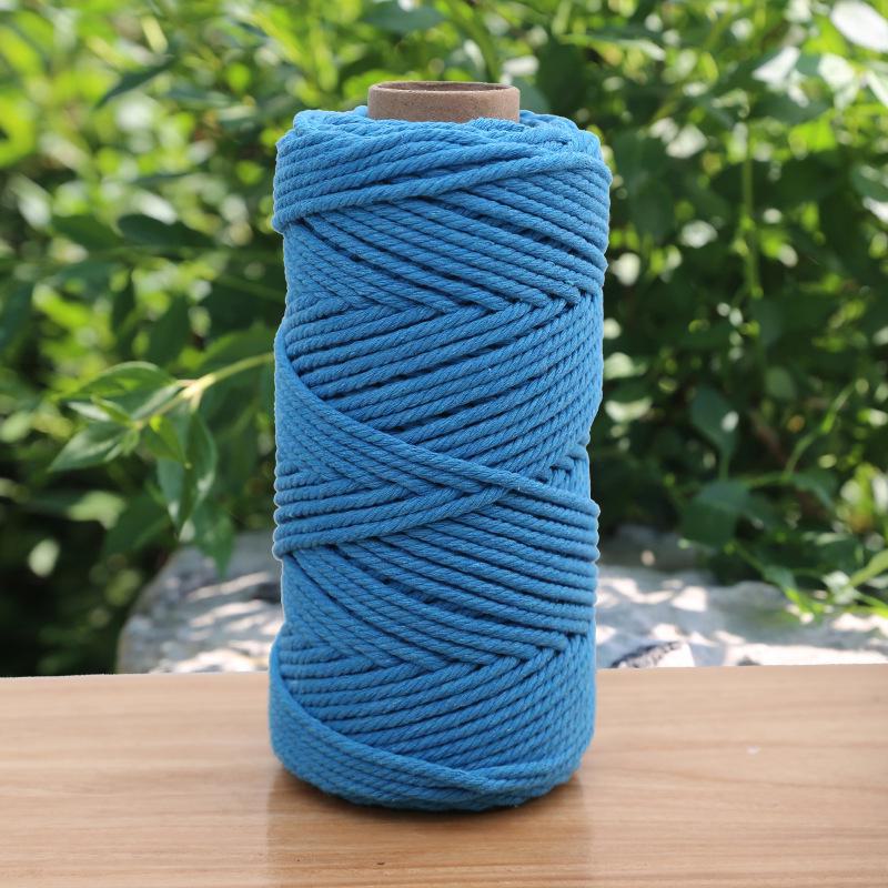 2 mm farbiges Baumwollfadenseil für selbstgemachte dekorative geflochtene Wandteppiche