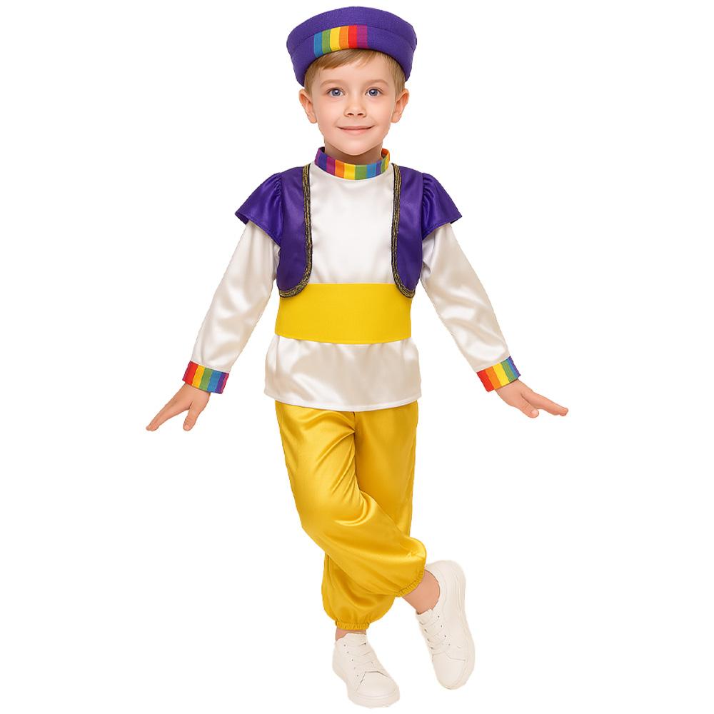 Boy's Arab Prince Costume Child Aladdin Halloween Cosplay Fancy Dress Clothes Full Set