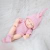 7 Inch Realistic Sleeping Baby Doll Soft Silicone Reborn Toy Infants 0-3 Years Soothing Cuddle Closed Eyes